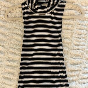 Express Striped Cowl Neck Top